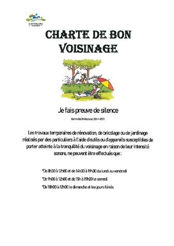 Charte de bon voisinage