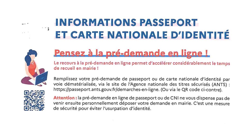 Informations Passeport et Carte Nationale d'Identité
